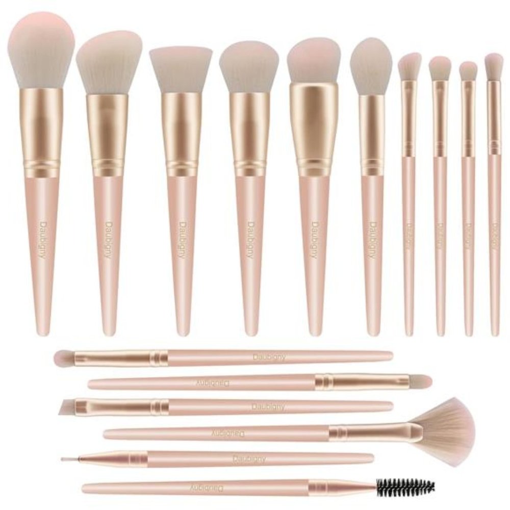 Makeup Brushes,16Pcs Silver Premium Synthetic Makeup Brush Set with Professional